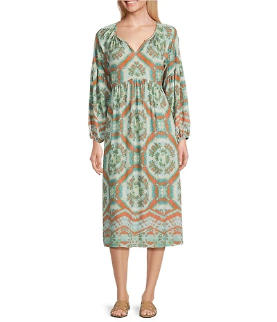Nurture Petite V-Neck 3/4 Sleeve Midi Dress
