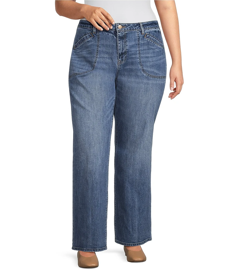 Nurture Plus Mid Rise Welt Pocket Bootcut Jeans