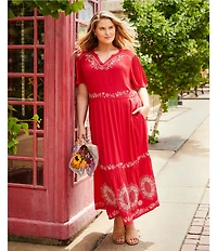 Nurture Plus Size Flutter Sleeve Maxi Dress