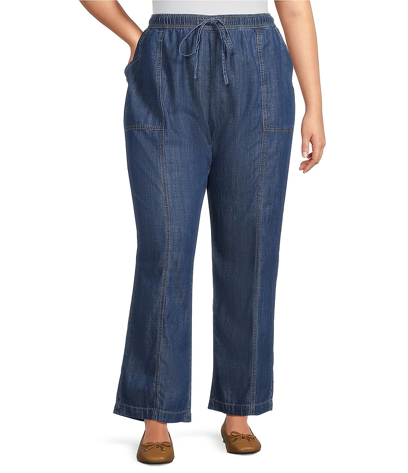 Nurture Pull-On Tie Front Relaxed Straight Leg Pants