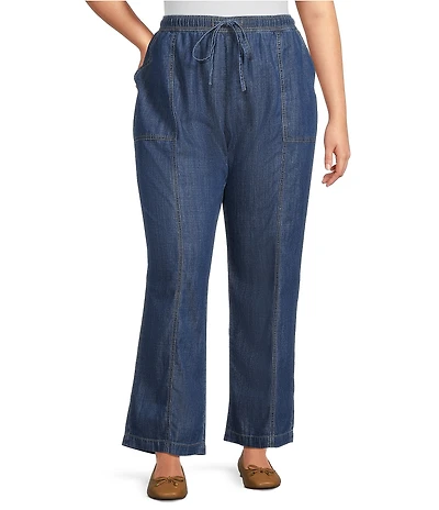 Nurture Pull-On Tie Front Relaxed Straight Leg Pants