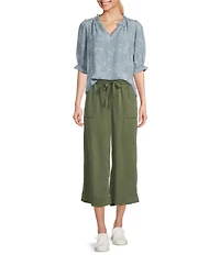 Nurture Pull-On Wide Leg Crop Pants