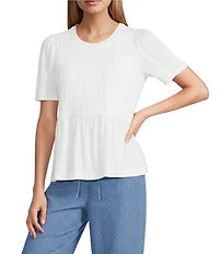 Nurture Ruched Short Sleeve Crew Neck Top