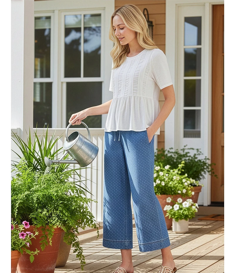 Nurture Ruched Short Sleeve Crew Neck Top