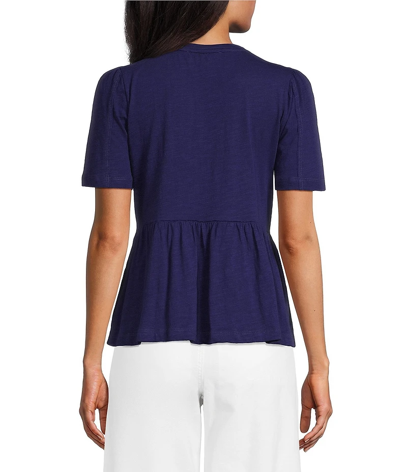 Nurture Ruched Short Sleeve Crew Neck Top