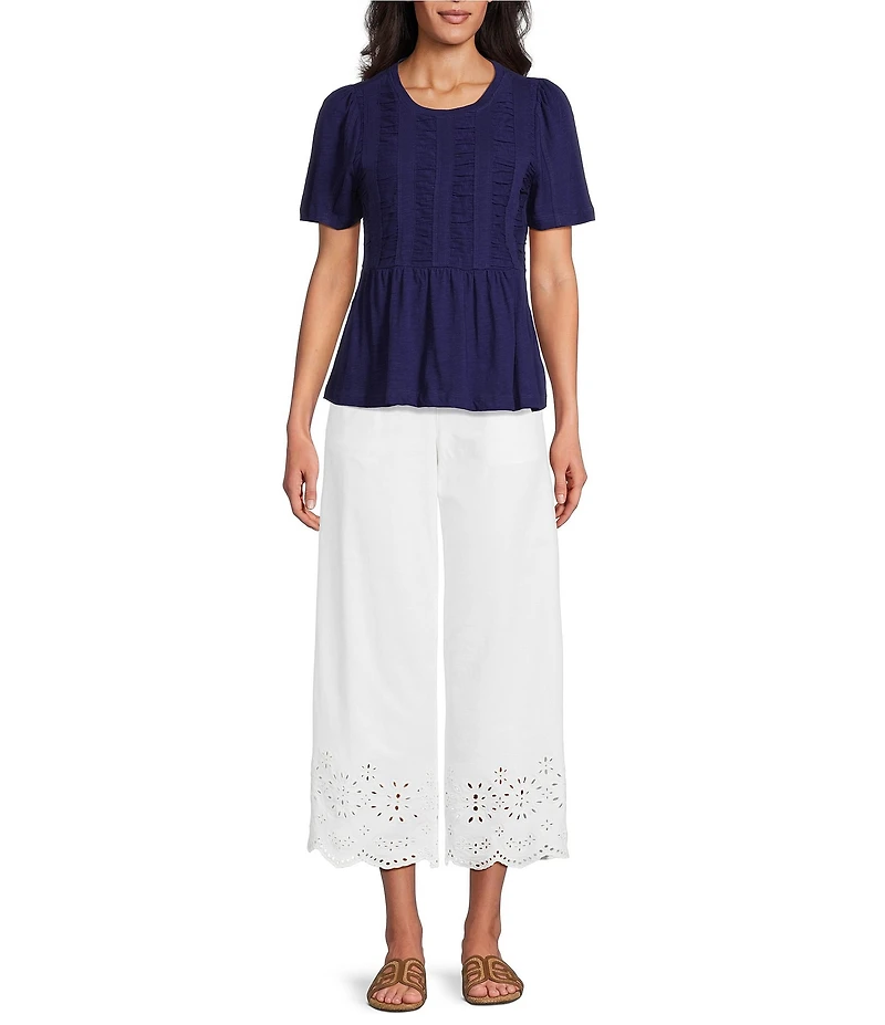 Nurture Ruched Short Sleeve Crew Neck Top