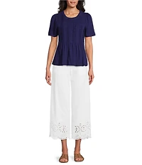 Nurture Ruched Short Sleeve Crew Neck Top