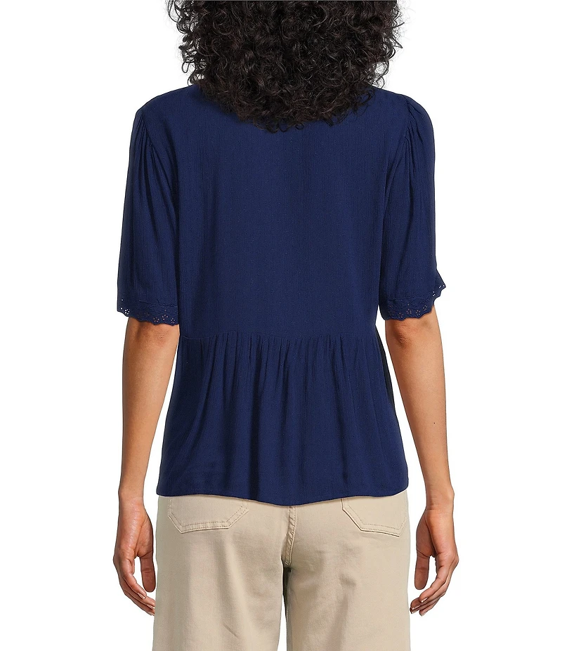 Nurture Short Sleeve V-Neck Top