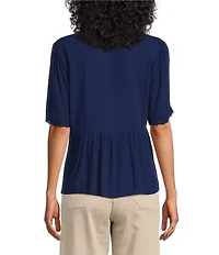 Nurture Short Sleeve V-Neck Top
