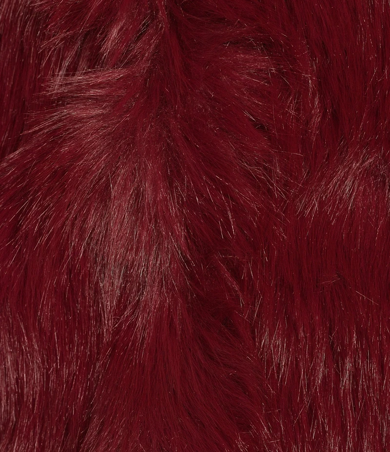 Nurture Sleeveless Faux Fur Snap Close Collared Vest