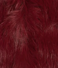 Nurture Sleeveless Faux Fur Snap Close Collared Vest