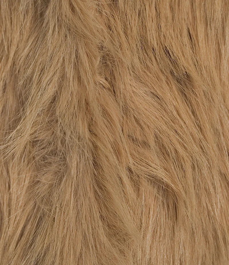 Nurture Sleeveless Faux Fur Snap Close Collared Vest