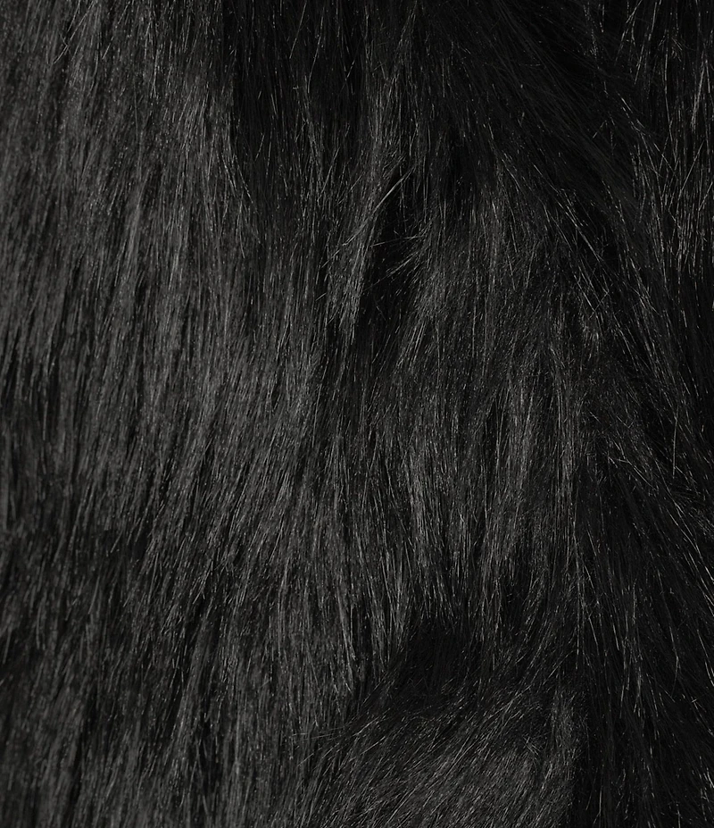 Nurture Sleeveless Faux Fur Snap Close Collared Vest