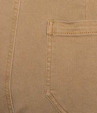 Nurture Slub Stretch Denim High Rise Cropped Straight Leg Pants