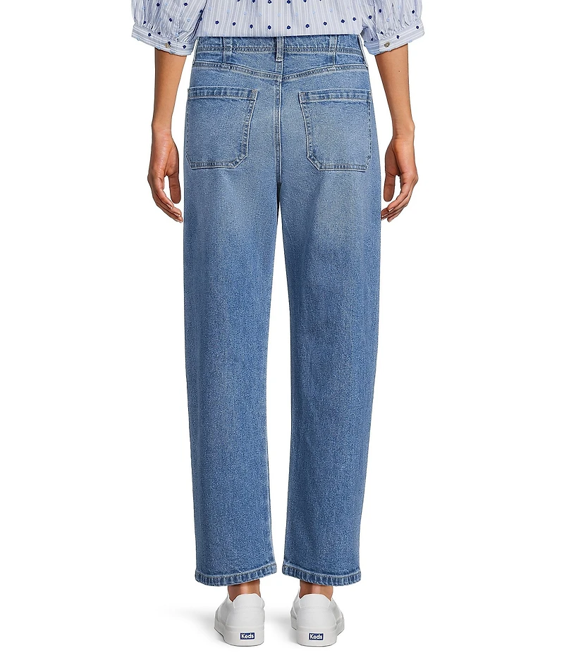 Nurture Stretch High Rise Barrel Leg Ankle Jeans