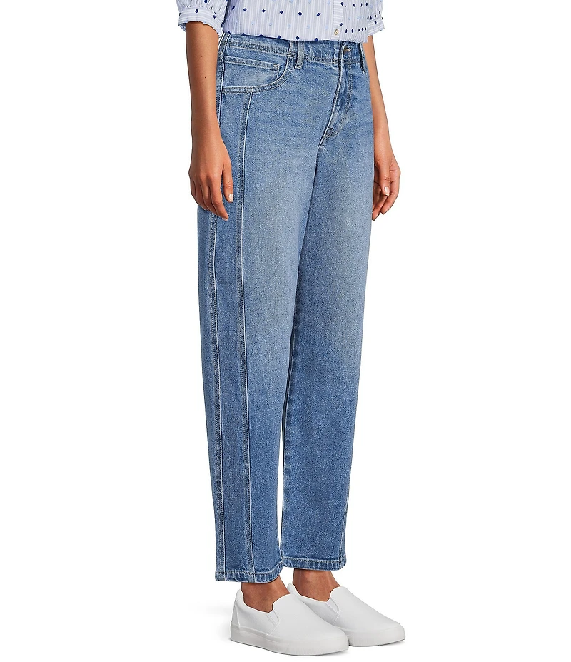 Nurture Stretch High Rise Barrel Leg Ankle Jeans