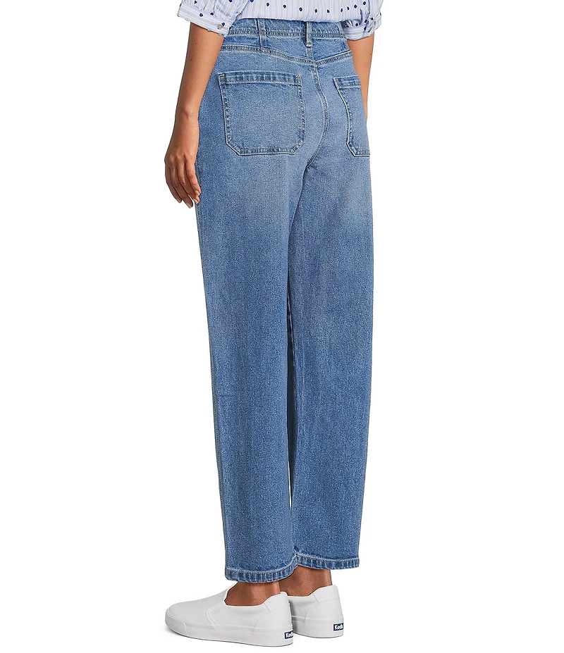 Nurture Stretch High Rise Barrel Leg Ankle Jeans