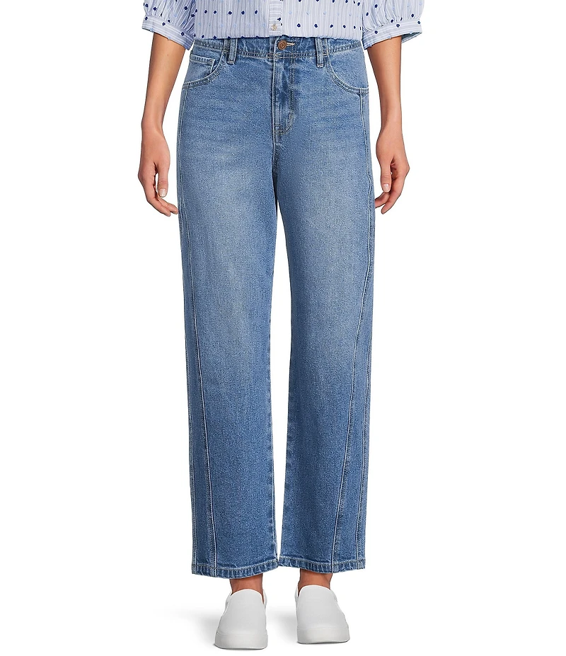 Nurture Stretch High Rise Barrel Leg Ankle Jeans