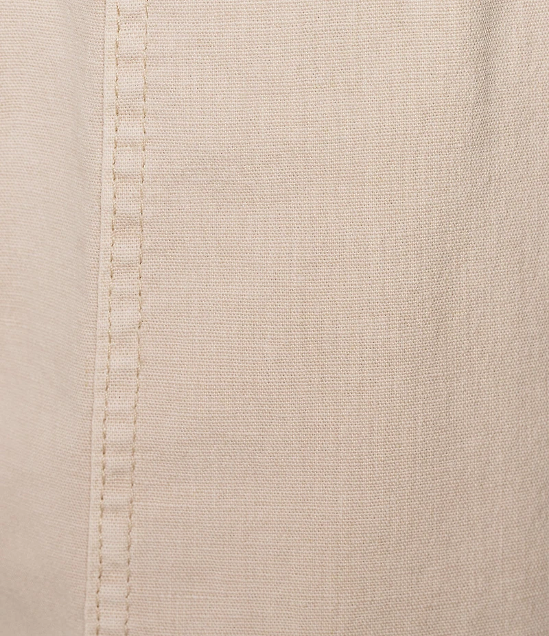 Nurture Stretch Linen Blend Cuffed Straight Leg Crop Pants