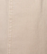 Nurture Stretch Linen Blend Cuffed Straight Leg Crop Pants