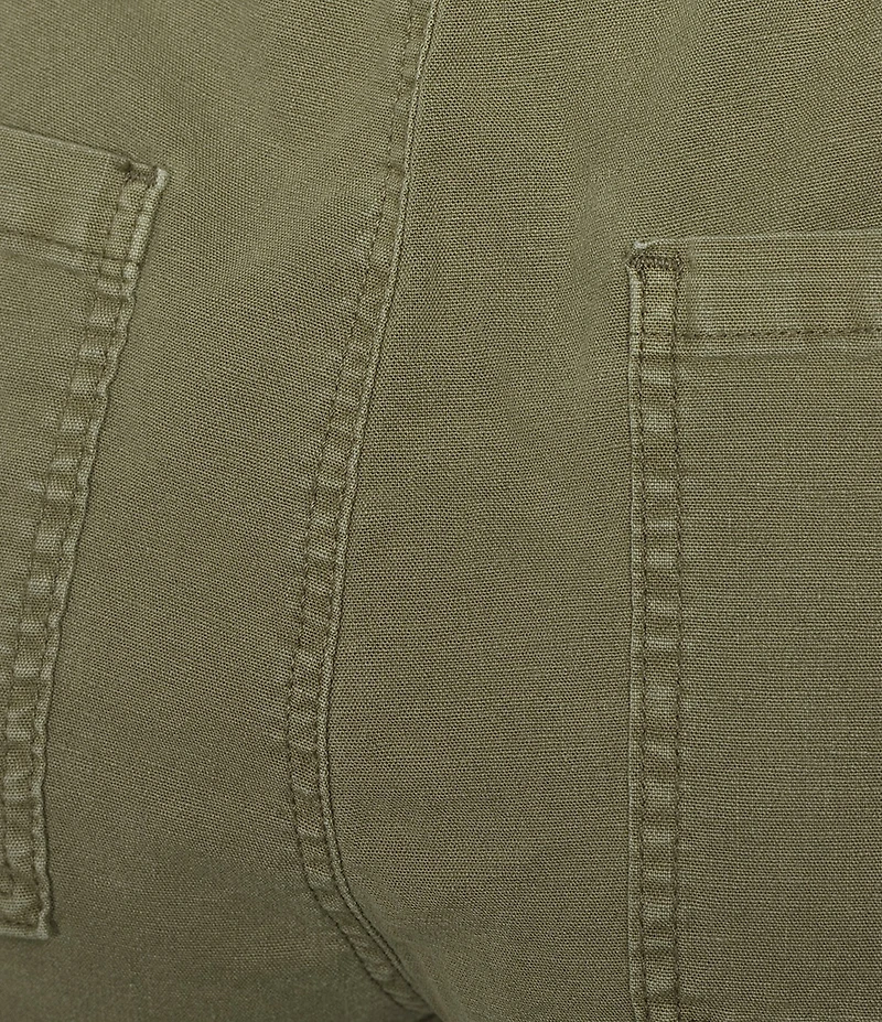 Nurture Stretch Linen Blend Cuffed Straight Leg Crop Pants