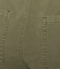 Nurture Stretch Linen Blend Cuffed Straight Leg Crop Pants