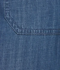 Nurture Stretch Linen Blend Cuffed Straight Leg Crop Pants