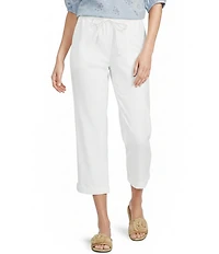 Nurture Stretch Linen Blend Cuffed Straight Leg Crop Pants