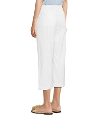 Nurture Stretch Linen Blend Cuffed Straight Leg Crop Pants