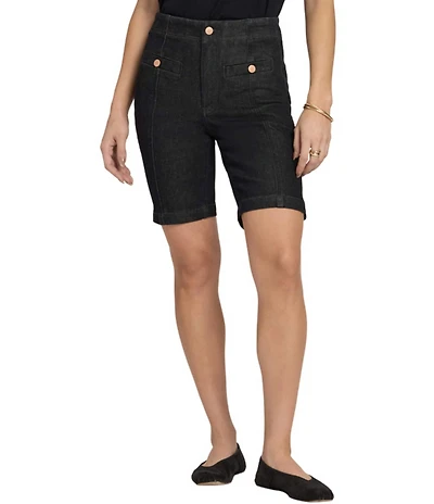 NYDJ Ella Stretch Denim High Rise Cuffed Bermuda Shorts