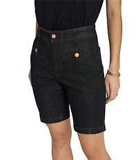 NYDJ Ella Stretch Denim High Rise Cuffed Bermuda Shorts