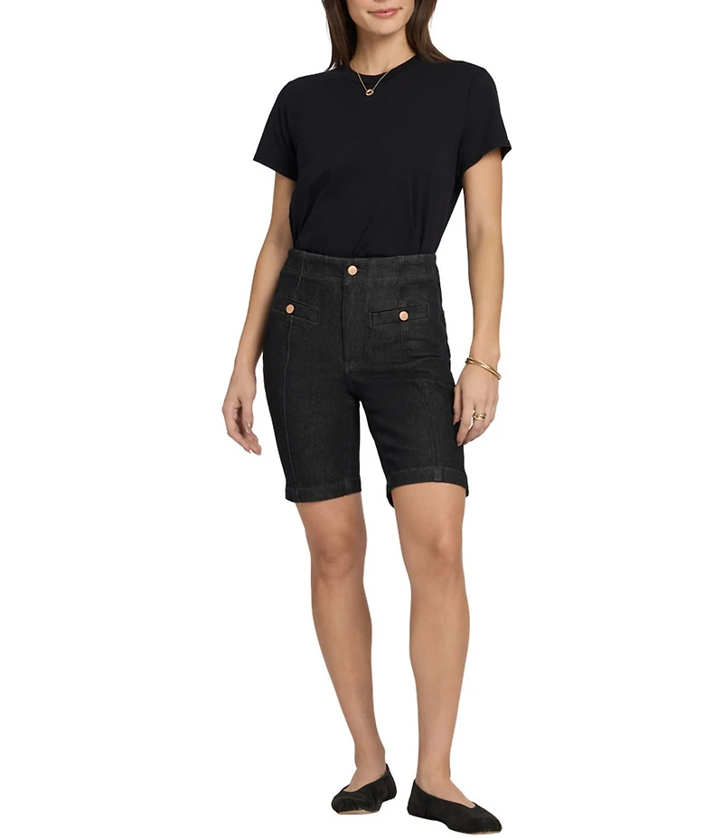 NYDJ Ella Stretch Denim High Rise Cuffed Bermuda Shorts