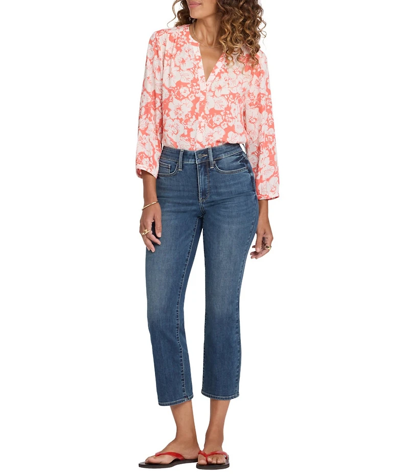 NYDJ Ellison Denim High Riser Straight Leg Ankle Length Jeans