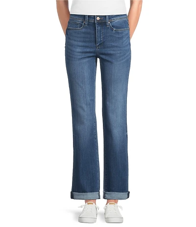 NYDJ Marilyn Denim High Rise Straight Leg Ankle Length Triple Stitching Jeans
