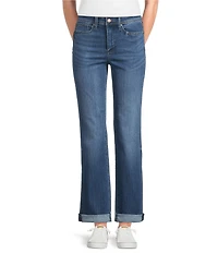 NYDJ Marilyn Denim High Rise Straight Leg Ankle Length Triple Stitching Jeans
