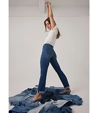 NYDJ Marilyn Denim High Rise Straight Leg Ankle Length Triple Stitching Jeans