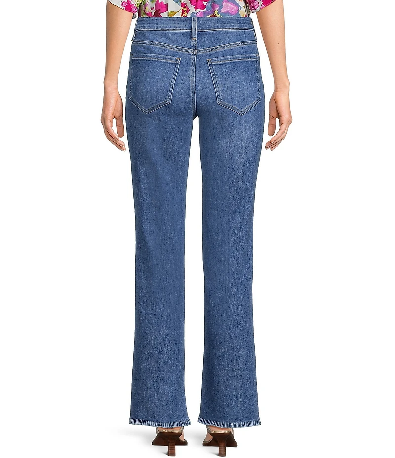 NYDJ Marilyn Stretch Denim Mid Rise Straight Leg Ankle Length Jeans