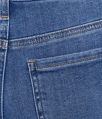 NYDJ Marilyn Stretch Denim Mid Rise Straight Leg Ankle Length Jeans