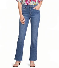 NYDJ Marilyn Stretch Denim Mid Rise Straight Leg Ankle Length Jeans