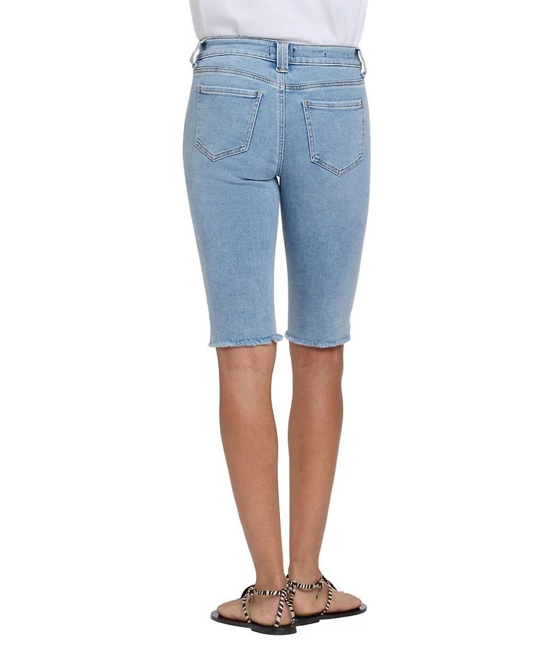 NYDJ Sophie Stretch Denim Mid Rise Straight Leg Capri Shorts