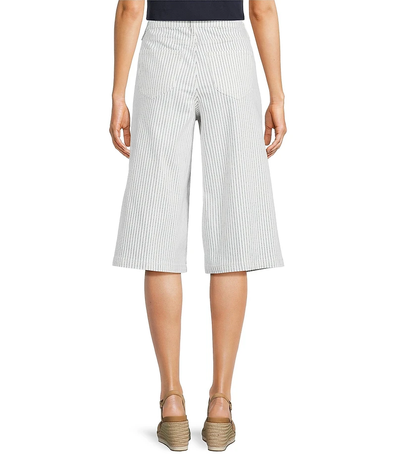 NYDJ Amelia Lift Tuck® Technology Stripe Culottes Wide-Leg Denim Pants