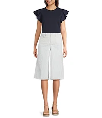 NYDJ Amelia Lift Tuck® Technology Stripe Culottes Wide-Leg Denim Pants