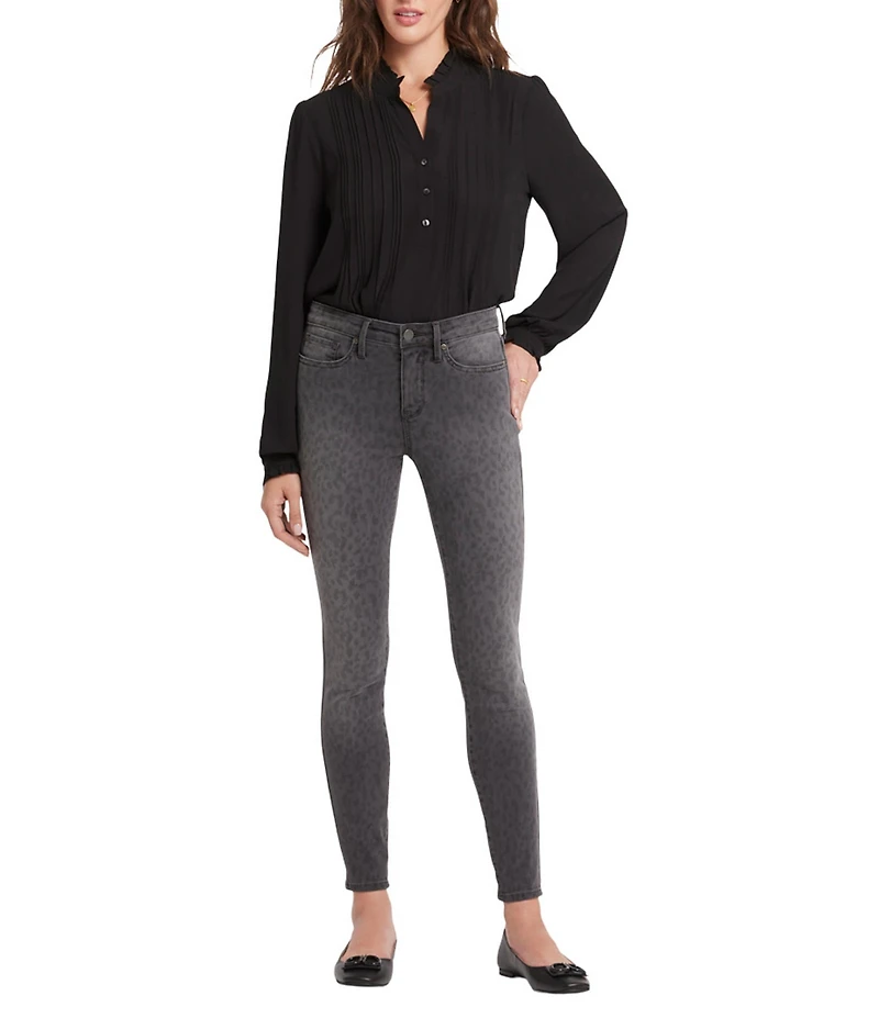 NYDJ Ami Lift Tuck® Technology Minimal Animal Print Skinny Leg High Rise Ankle Jeans
