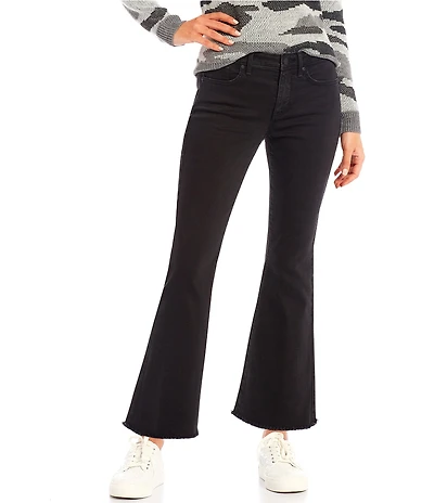NYDJ Ava Darling Frayed Hem Flare Leg Ankle Stretch Denim Jeans