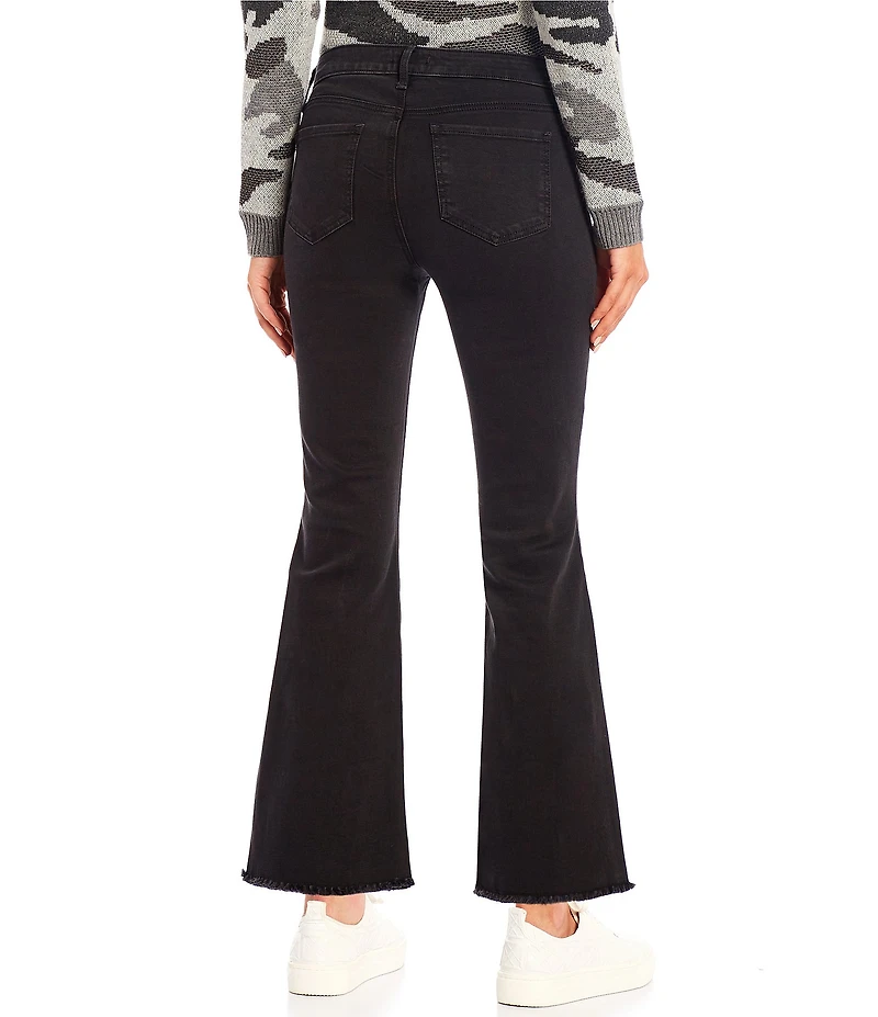 NYDJ Ava Darling Frayed Hem Flare Leg Ankle Stretch Denim Jeans