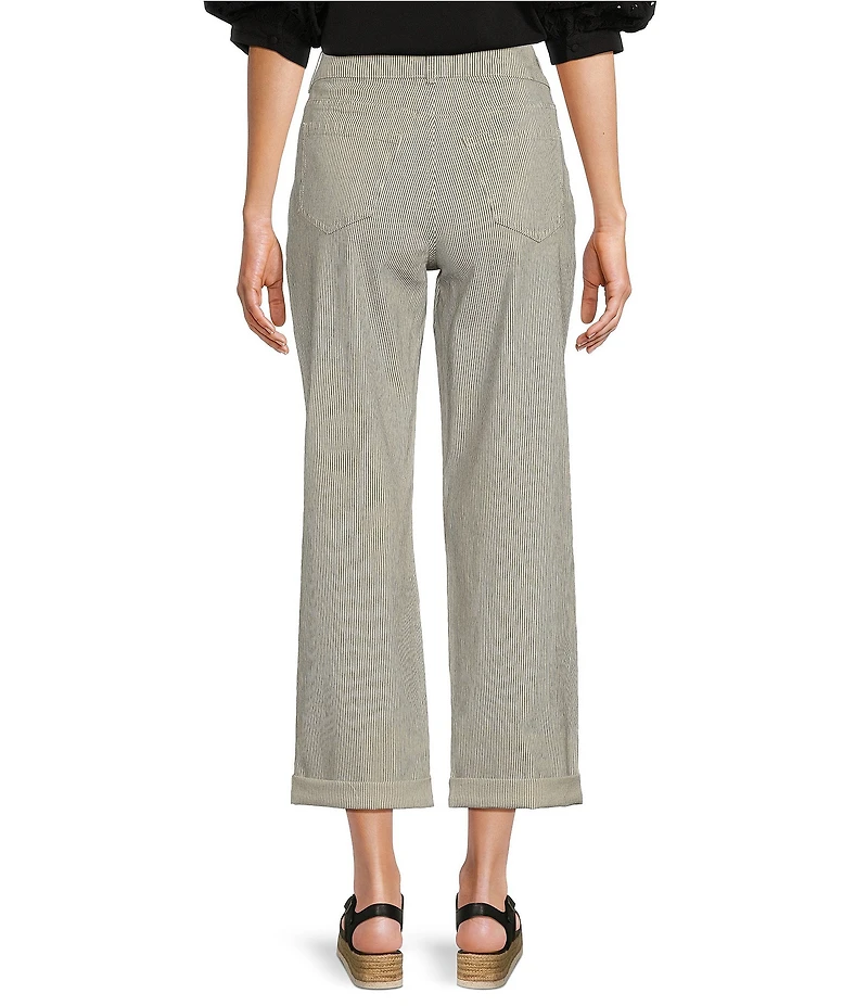 NYDJ Bailey Lift Tuck® Technology Stripe Print Straight Leg Capri Jeans