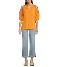 NYDJ Bailey Stretch Denim Lift Tuck® Technology High Rise Straight Leg Cropped Jeans