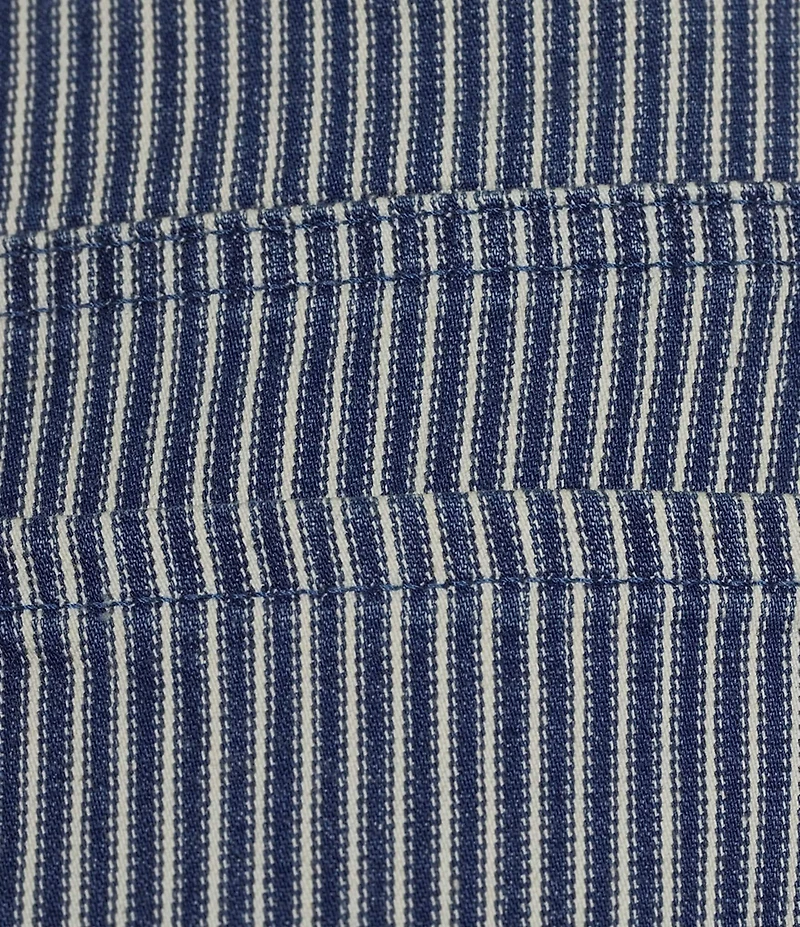 NYDJ Bailey Stripe Denim High Rise Straight Leg Crop Length Jeans