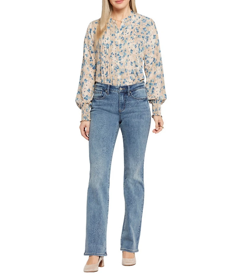 NYDJ Barbara Mid Rise Bootcut Stretch Denim Jeans