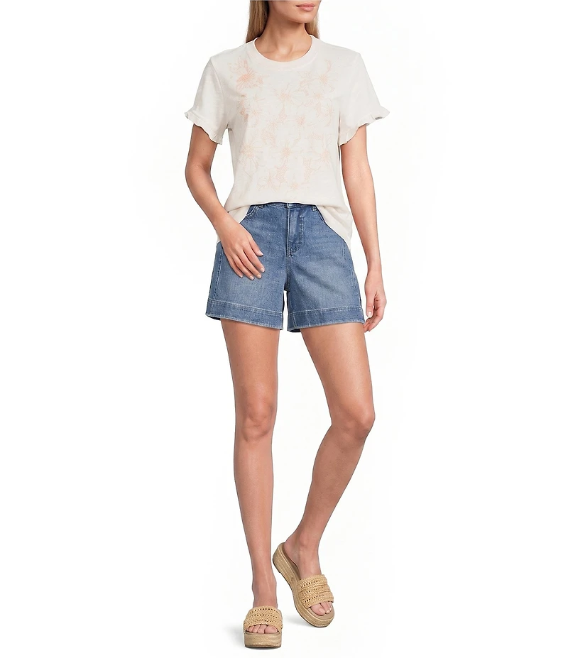 NYDJ Berkyn Relaxed Denim High Rise Bermuda Shorts